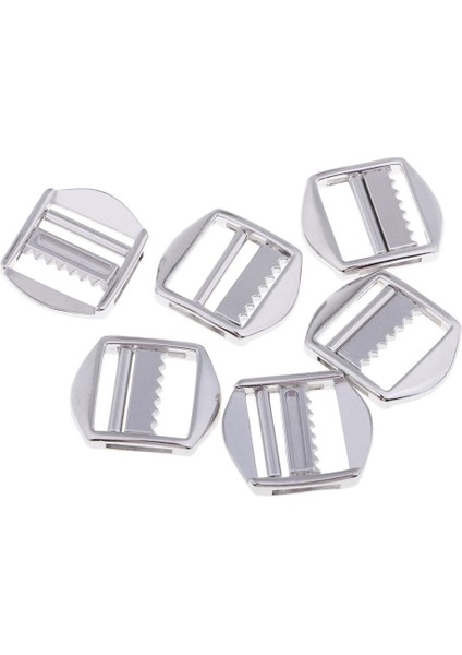 6 Adet Kayış Kayışı Için Gümüş Metal Şerit Kaydırıcı Tokalar, Ayarlanabilir (Yurt Dışından)