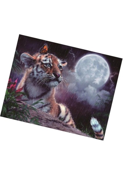 Dıy 5d Pırlanta Boyama Kiti, Tam Matkap Elmas Nakış Rhinestone Çapraz Dikiş Arts Craft Tedarik 30X25CM - Tiger (Yurt Dışından)