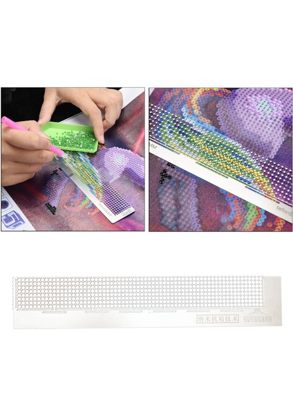 Paslanmaz Çelik Elmas Boyama Cetveli Nokta Matkap Alet Boş Izgaralar 20X3.8CM (Yurt Dışından) modelleri