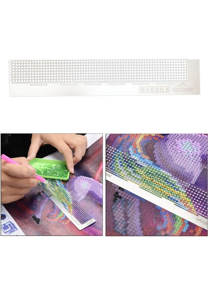 Paslanmaz Çelik Elmas Boyama Cetveli Nokta Matkap Alet Boş Izgaralar 20X3.8CM (Yurt Dışından) indirimleri