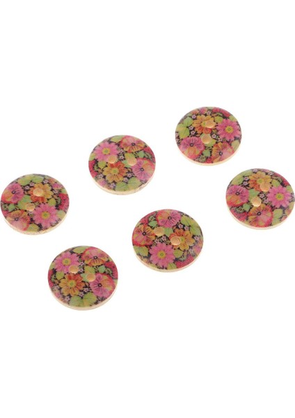 100PCS Karışık Ayçiçeği Ahşap Düğmeleri Giyim Için 15MM Yuvarlak Dikiş El Sanatları (Yurt Dışından) modelleri