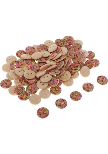 100PCS Karışık Ayçiçeği Ahşap Düğmeleri Giyim Için 15MM Yuvarlak Dikiş El Sanatları (Yurt Dışından) fırsatları