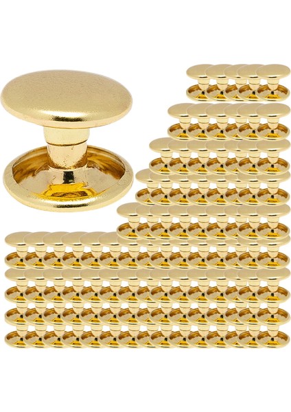 100X Saf Pirinç Vidalı Perçinler Yuvarlak Düz Kemer Çantası Tırnak Bidoback Perçinleri 6X4MM (Yurt Dışından) fiyatları