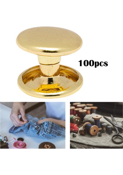 100X Saf Pirinç Vidalı Perçinler Yuvarlak Düz Kemer Çantası Tırnak Bidoback Perçinleri 6X4MM (Yurt Dışından) modelleri