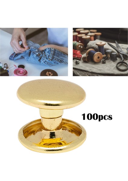 100X Saf Pirinç Vidalı Perçinler Yuvarlak Düz Kemer Çantası Tırnak Bidoback Perçinleri 6X4MM (Yurt Dışından) fırsatları