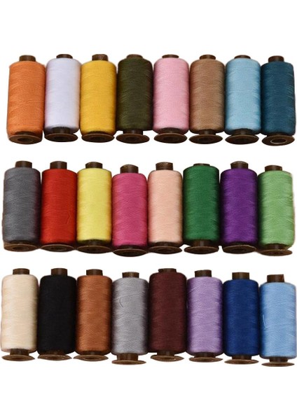 24 Renk Makaralar Saf Polyester Iplik Makaraları En Iyi Kaliteli Dikiş Tüm Amaç (Yurt Dışından)