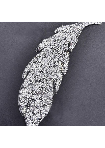 6pcs Rhinestone Yaprak Yamaları Aplike Demir Üzerinde Demir Yama Giysileri (Yurt Dışından) fırsatları