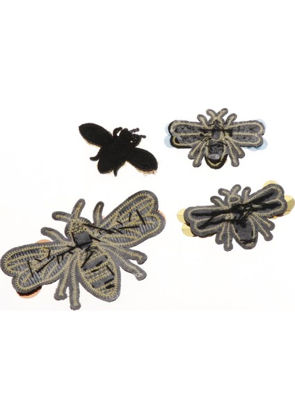 4pcs El Yapımı Boncuklu Aplike 3D Arılar Giysi Için Rhinestone Yaması Üzerine Dikmek (Yurt Dışından)