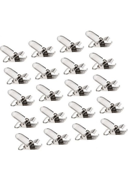 15X20 Adet Metal Bebek Emziği Klipsi Dıy Askı Gümüş Ton 15 Adet (Yurt Dışından)