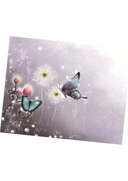 Dıy 5d Pırlanta Boyama Kiti, Tam Matkap Elmas Nakış Rhinestone Çapraz Dikiş Arts Craft Tedarik 30X25CM - Kelebek Çiçeği (Yurt Dışından)