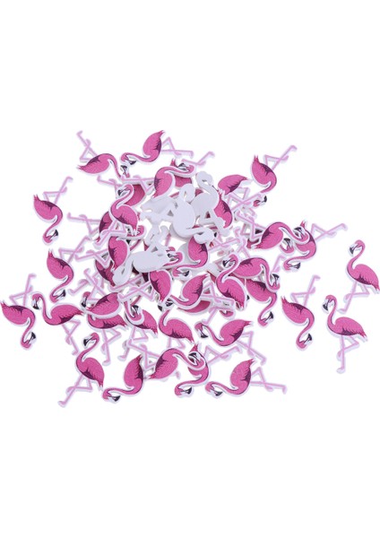 50PCS Flamingo Ahşap Düğmesi Delik Yok Giyim Dikiş Diy Zanaat 35 x 16MM (Yurt Dışından)