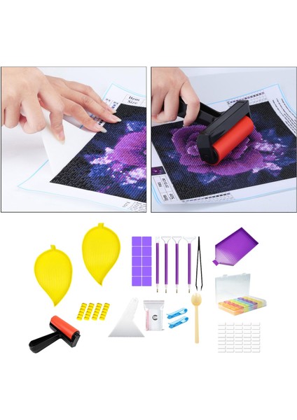 Elmas Boyama Araçları Kit Dıy Depolama Kutusu Tırnak Sanatı Dıy Craft Stitch Kalem Aracı Tweezers Yetişkinler Için Boş Çıkartmalar -, 22X14X5.5CM 59 Parçalar (Yurt Dışından) modelleri