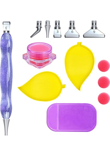 Elmas Boyama Kalemi Diy, Reçine 5d Diy Dıy Elmas Nakış Elmas Resimleri, Çapraz Dikiş ve Çivi Sanatı Için Elden Kaldırılmış Nokta Tatbikat Kalemi - Yıldızlı Gökyüzü Mor (Yurt Dışından)