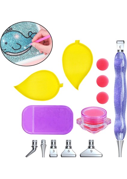 Elmas Boyama Kalemi Diy, Reçine 5d Diy Dıy Elmas Nakış Elmas Resimleri, Çapraz Dikiş ve Çivi Sanatı Için Elden Kaldırılmış Nokta Tatbikat Kalemi - Yıldızlı Gökyüzü Mor (Yurt Dışından)