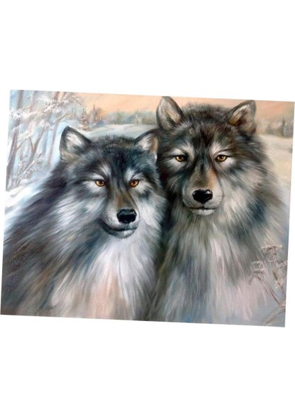 Hayvan Dıy 5d Elmas Resim Numara Kitleri, Kristal Rhinestone Nakış Resimleri Resimler Sanat El Sanatları Ev Duvar Dekoru - Kurt (Yurt Dışından) modelleri