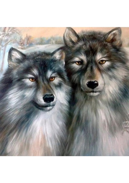 Hayvan Dıy 5d Elmas Resim Numara Kitleri, Kristal Rhinestone Nakış Resimleri Resimler Sanat El Sanatları Ev Duvar Dekoru - Kurt (Yurt Dışından) fırsatları