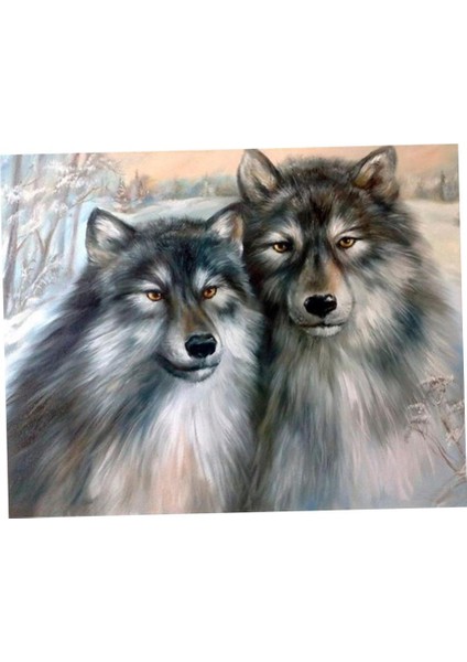 Hayvan Dıy 5d Elmas Resim Numara Kitleri, Kristal Rhinestone Nakış Resimleri Resimler Sanat El Sanatları Ev Duvar Dekoru - Kurt (Yurt Dışından) indirimleri