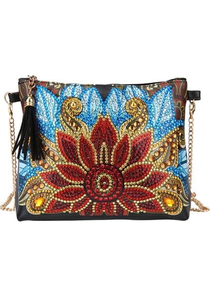 Yaratıcı Özel Şekilli Elmas Boyama Çapraz Bag Mandolin Çiçeği (Yurt Dışından)