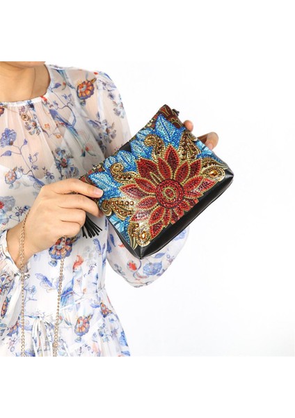 Yaratıcı Özel Şekilli Elmas Boyama Çapraz Bag Mandolin Çiçeği (Yurt Dışından) indirimleri