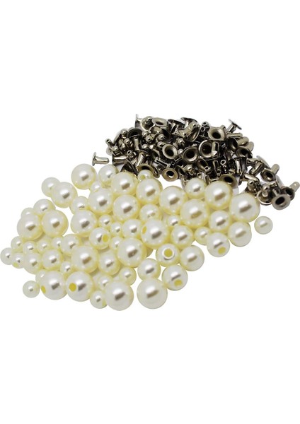 60PC Beyaz Inciler Perçinler Saplama Düğmeleri El Sanatları Süslemeleri 6 8 10MM (Yurt Dışından) fırsatları