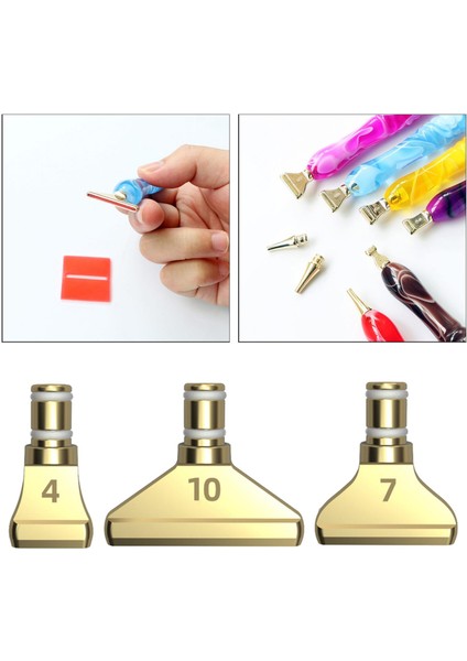 Elmas Boyama Aracı 5d Nokta Matkap Kiti Metal Resim Için Dıy Sanat Aksesuarları Çocuk - Set 1 (Yurt Dışından)