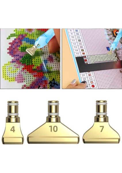 Elmas Boyama Aracı 5d Nokta Matkap Kiti Metal Resim Için Dıy Sanat Aksesuarları Çocuk - Set 1 (Yurt Dışından)