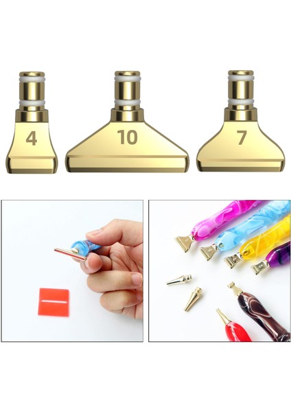 Elmas Boyama Aracı 5d Nokta Matkap Kiti Metal Resim Için Dıy Sanat Aksesuarları Çocuk - Set 1 (Yurt Dışından)