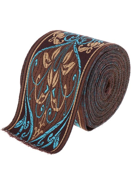 5 Metre Mavi Vintage Sari Sınır Zanaat Döşeme Işlemeli Kesme Dikiş Şeridi 6cm (Yurt Dışından)