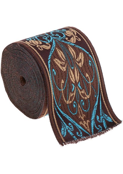 5 Metre Mavi Vintage Sari Sınır Zanaat Döşeme Işlemeli Kesme Dikiş Şeridi 6cm (Yurt Dışından)