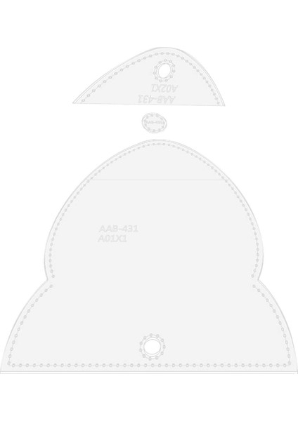 3 Adet Patchwork Kapitone Cetvel Şablon Fare Depolama Çantası Şablonu Pratik (Yurt Dışından) modelleri