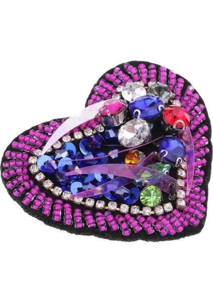 3D Rhinestone Boncuklar Kristal Kalp Yaması Aplike Rozeti Giysilere Dikmek Için, Çantalar (Yurt Dışından)