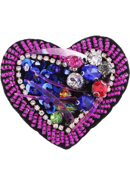 3D Rhinestone Boncuklar Kristal Kalp Yaması Aplike Rozeti Giysilere Dikmek Için, Çantalar (Yurt Dışından)