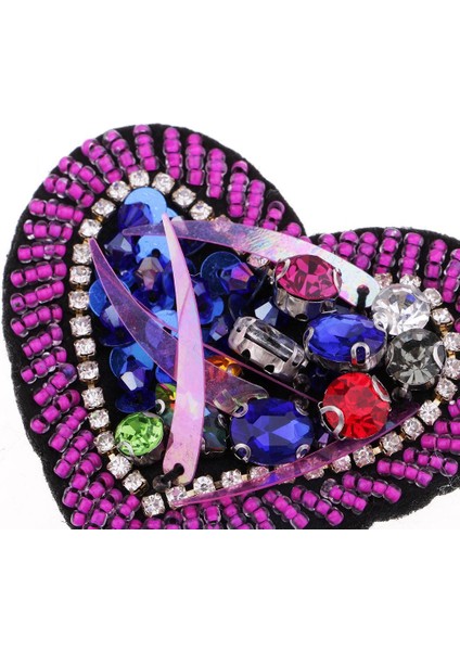 3D Rhinestone Boncuklar Kristal Kalp Yaması Aplike Rozeti Giysilere Dikmek Için, Çantalar (Yurt Dışından)