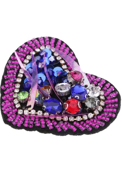 3D Rhinestone Boncuklar Kristal Kalp Yaması Aplike Rozeti Giysilere Dikmek Için, Çantalar (Yurt Dışından)