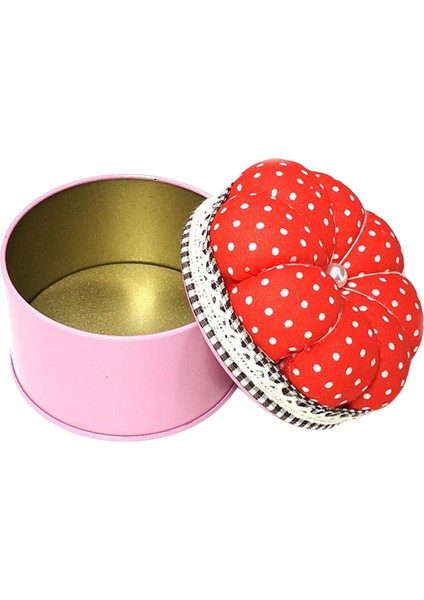 Pumpkin Pim Yastık Yastık Pinkusion ile Saklama Kutusu Organizatör Dikiş Kırmızı (Yurt Dışından) indirimleri