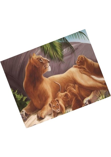 Dıy 5d Hayvan Elmas Boyama Kitleri Yetişkinler Için Rhinestone Resim Yeni Başlayanlar - 25X30CM - Aslan (Yurt Dışından)