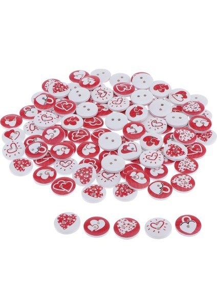 100 Adet Ahşap Düğmeler, Dikiş Giysileri Için Düğmeler Şeklinde (Yurt Dışından)