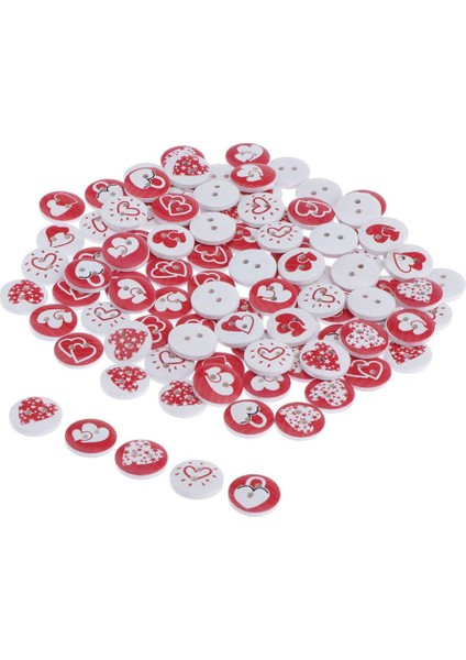 100 Adet Ahşap Düğmeler, Dikiş Giysileri Için Düğmeler Şeklinde (Yurt Dışından) fiyatları