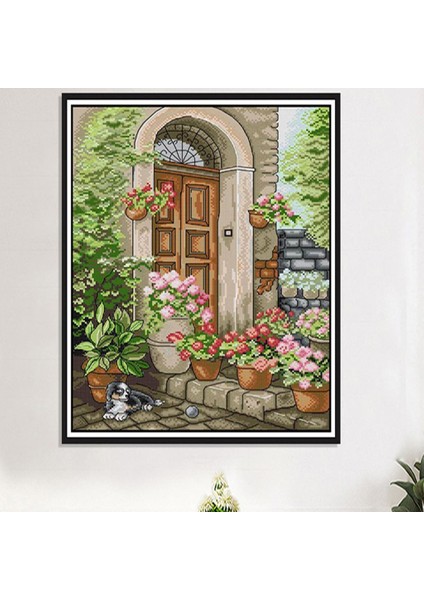 Damgalı Çapraz Dikiş Kiti Baskılı Güzel Yaşam Deseni Bez Dıy 43X56CM 11CT (Yurt Dışından) modelleri