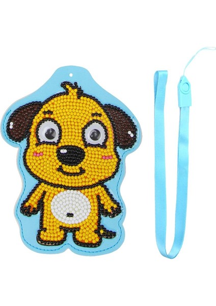Dıy Elmas Boyama Tam Matkap Özel Şekil Elmas Boyama Hayvan Motifi Kimlik Kartı Kapak Koruyucu Kapak Kart Tutucu ile Koruyucu -, 14X12CM Köpek (Yurt Dışından) modelleri