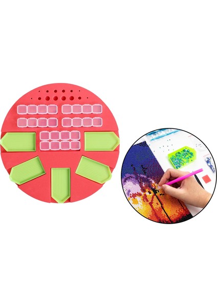 Diamond Nakış Aksesuarları Araçlar Yetişkinler ve Çocuklar Için Kit, Elmas Boyama Çapraz Dikiş Mozaik Boncuklar Depolama Tepsi Tutucu Organizatör - Kırmızı Tip 3 (Yurt Dışından) indirimleri