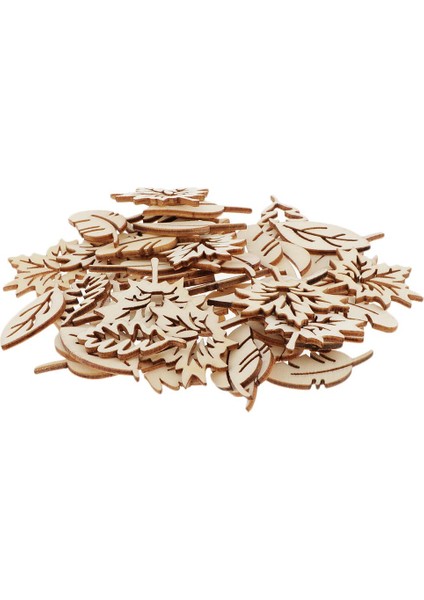 Bitmemiş Ahşap Kesim - 50 Paket Içi Boş, Ahşap Için Şekilli Ahşap Parçalar (Yurt Dışından)