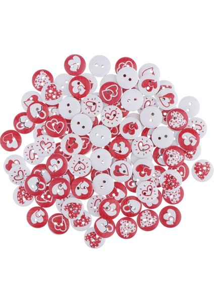 100 Adet Ahşap Düğmeler, Dikiş Giysileri Için Düğmeler Şeklinde (Yurt Dışından) indirimleri