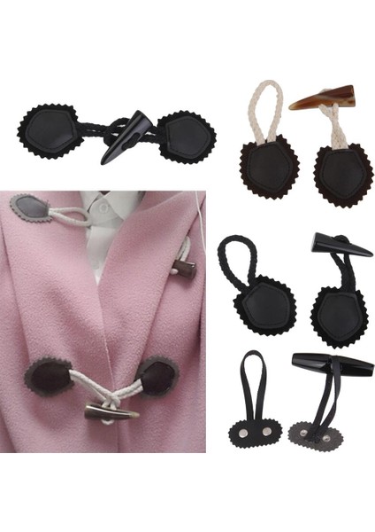 5xpaır Pu Döngüler, Patatin Siyahı Için Dolap Dolap Dolap Düğmeleri ile Siyah 17CM 5 Pcs (Yurt Dışından)