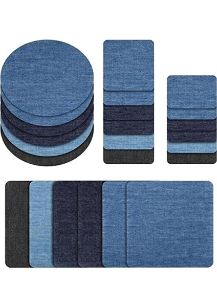 Giyim Onarımı Için 24 Adet Denim Kumaş Yamaları (Yurt Dışından)