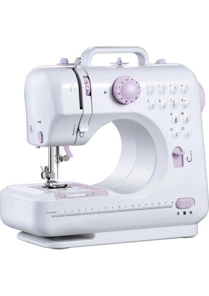 Mini Dikiş Makinesi Taşınabilir Elektrikli Müdahale Aracı Yeni Başlayan Yetişkin Ev Dikiş Nakış Makinesi Için Ayak Pedalı ile Ayarlanabilir Çift Iplik (Yurt Dışından)