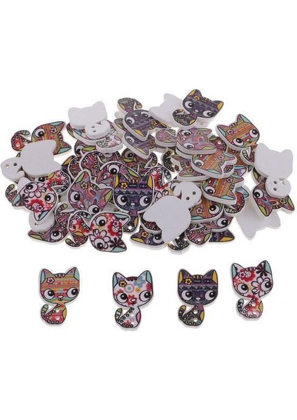 Vintage Ahşap Düğmeler 2 Adet (Yurt Dışından)