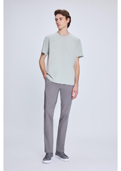 Gri Regular Fit Bisiklet Yaka Pamuklu Triko Tişört fiyatları