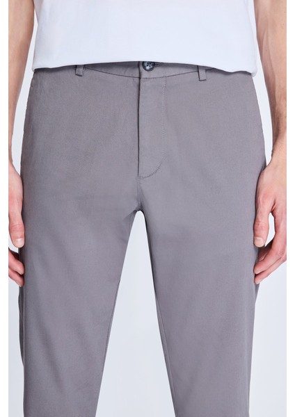 Gri Regular Fit Yandan Cepli Casual Kanvas Pantolon modelleri