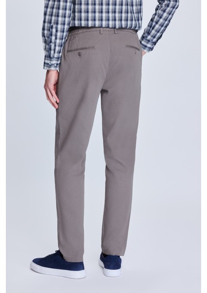 Gri Dinamik Fit Desenli Yandan Cepli Casual Jogger Pantolon